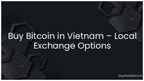 Buy Bitcoin in Vietnam – Local Exchange Options