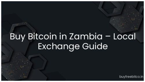 Buy Bitcoin in Zambia – Local Exchange Guide