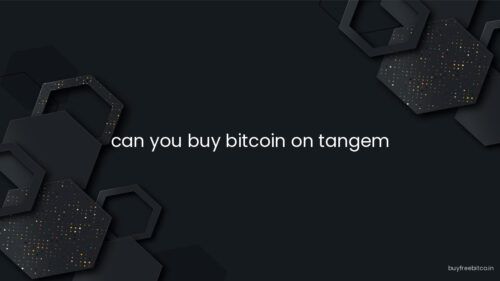 can you buy bitcoin on tangem