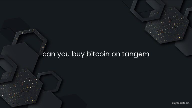 can you buy bitcoin on tangem