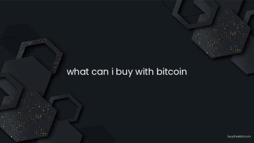 what can i buy with bitcoin