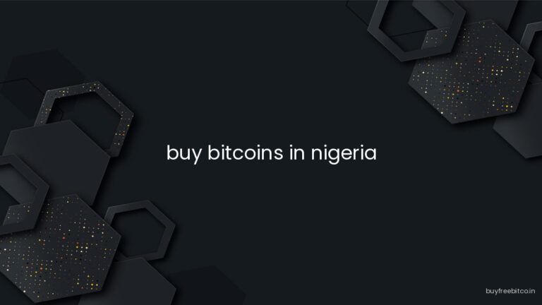 buy bitcoins in nigeria