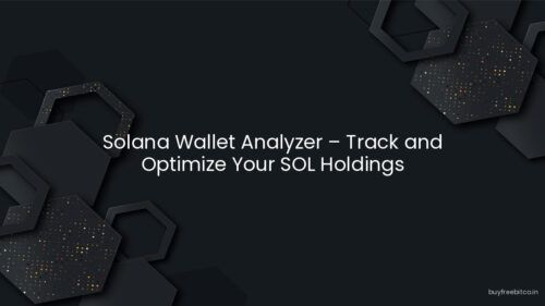 Solana Wallet Analyzer – Track and Optimize Your SOL Holdings