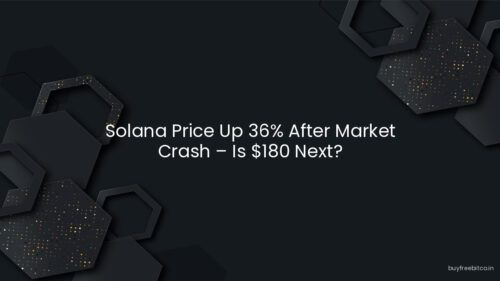 Solana Price Up 36% After Market Crash – Is $180 Next?
