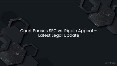 Court Pauses SEC vs. Ripple Appeal – Latest Legal Update