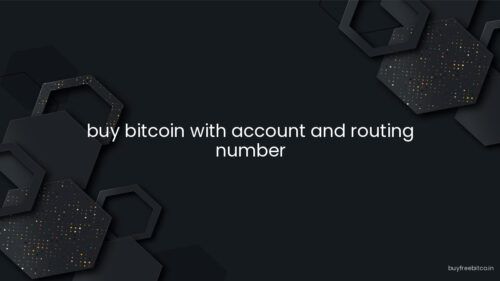 buy bitcoin with account and routing number