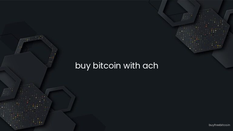buy bitcoin with ach