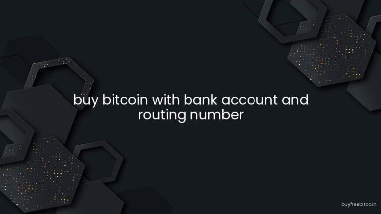 buy bitcoin with bank account and routing number