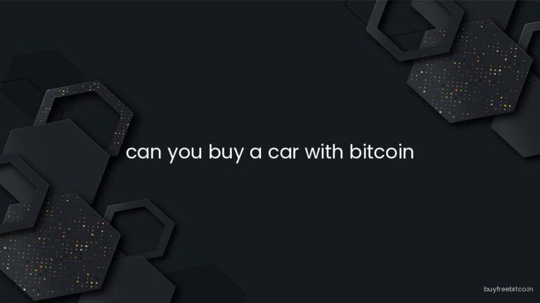 can you buy a car with bitcoin