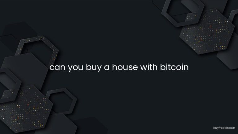 can you buy a house with bitcoin
