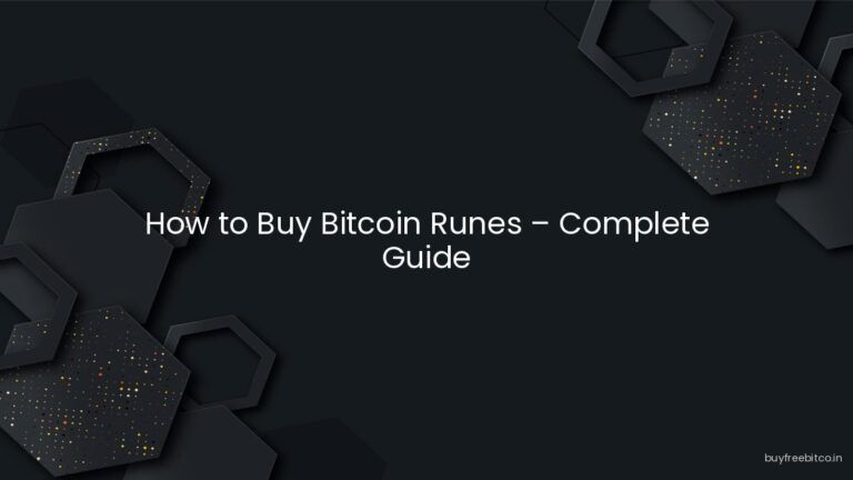 How to Buy Bitcoin Runes – Complete Guide