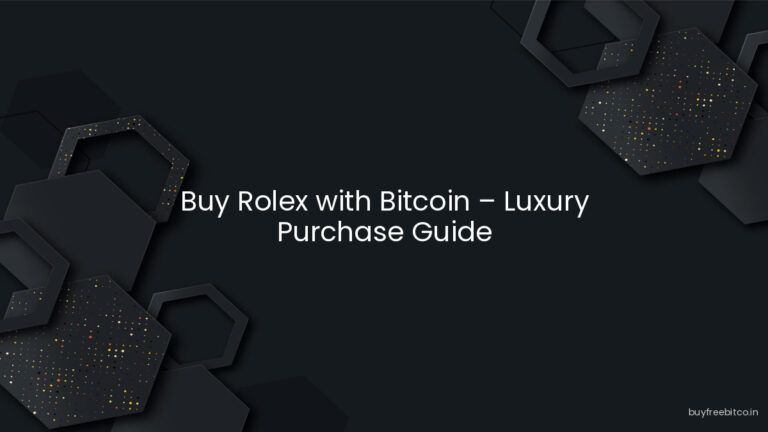 Buy Rolex with Bitcoin – Luxury Purchase Guide
