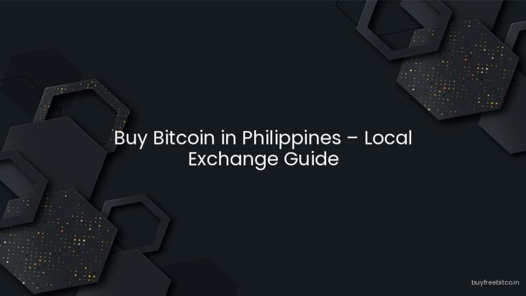 Buy Bitcoin in Philippines – Local Exchange Guide
