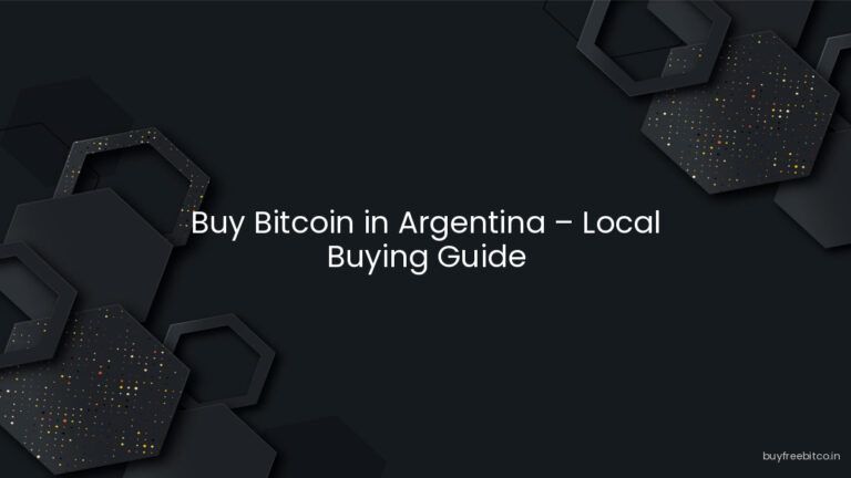 Buy Bitcoin in Argentina – Local Buying Guide