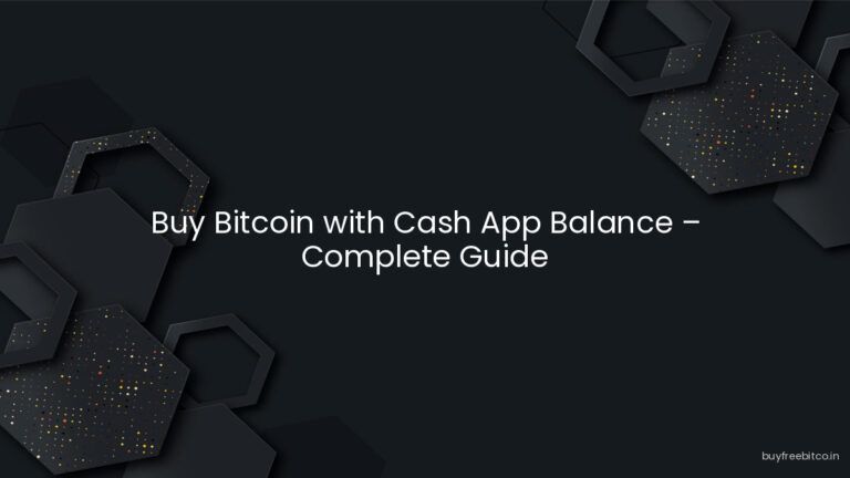 Buy Bitcoin with Cash App Balance – Complete Guide