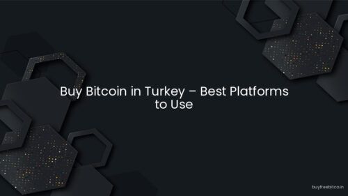 Buy Bitcoin in Turkey – Best Platforms to Use