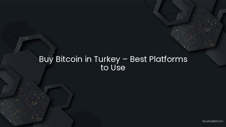 Buy Bitcoin in Turkey – Best Platforms to Use