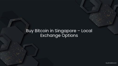 Buy Bitcoin in Singapore – Local Exchange Options