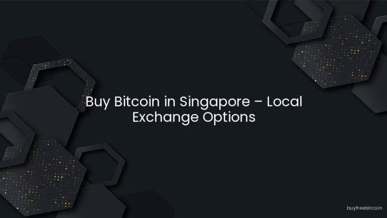 Buy Bitcoin in Singapore – Local Exchange Options