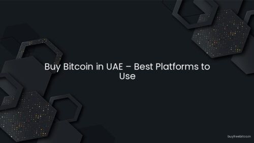 Buy Bitcoin in UAE – Best Platforms to Use