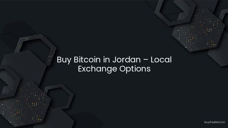 Buy Bitcoin in Jordan – Local Exchange Options