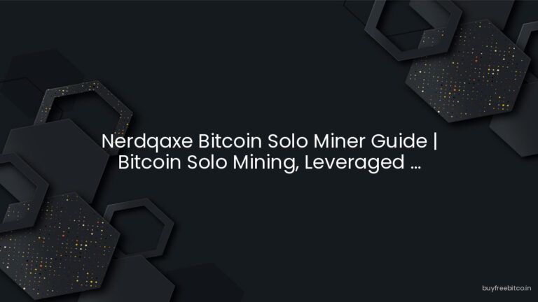 Nerdqaxe Bitcoin Solo Miner Guide | Bitcoin Solo Mining, Leveraged …