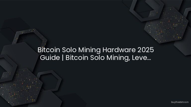 Bitcoin Solo Mining Hardware 2025 Guide | Bitcoin Solo Mining, Leve…