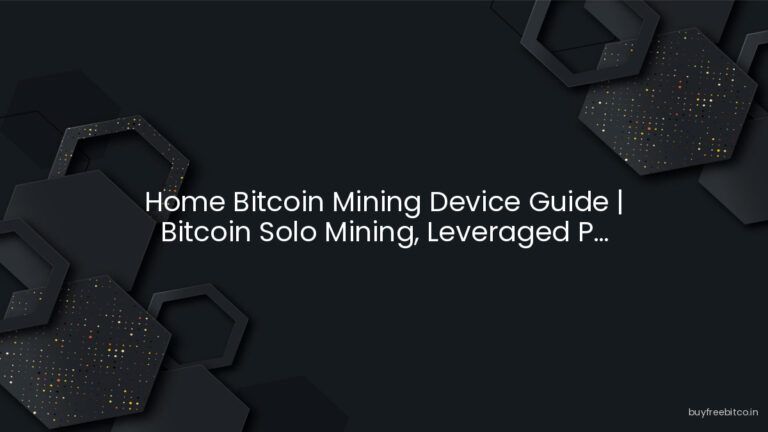 Home Bitcoin Mining Device Guide | Bitcoin Solo Mining, Leveraged P…