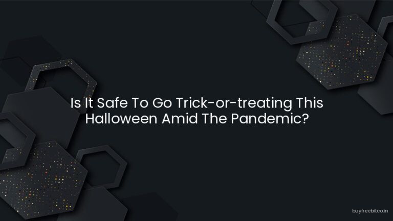 Is It Safe To Go Trick-or-treating This Halloween Amid The Pandemic?