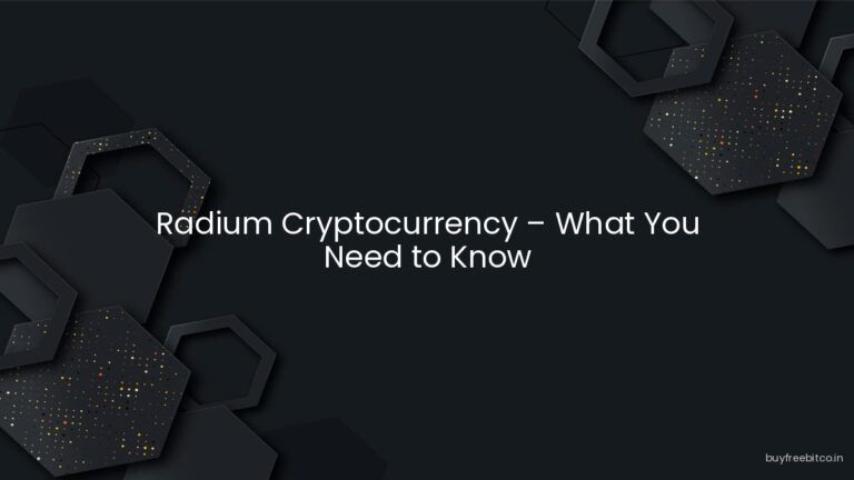 Radium Cryptocurrency – What You Need to Know