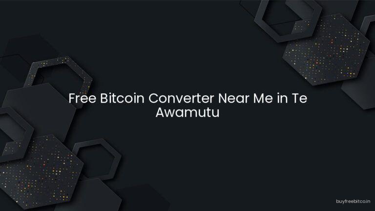 Free Bitcoin Converter Near Me in Te Awamutu